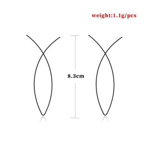 New European and American <strong>Jewelry</strong> Pieces - Fashionable and Simple Featuring <strong>Abstract</strong> Art Fish-line Earrings for Earrings - Product Image 4