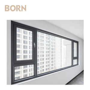 Ventanas abatibles <span class=keywords><strong>de</strong></span> vidrio <span class=keywords><strong>de</strong></span> baja emisividad con marco <span class=keywords><strong>de</strong></span> <span class=keywords><strong>aluminio</strong></span> resistente a los rayos UV con aislamiento térmico estrecho <span class=keywords><strong>de</strong></span> estilo americano <span class=keywords><strong>de</strong></span> alta calidad para apartamento - Product Image 2