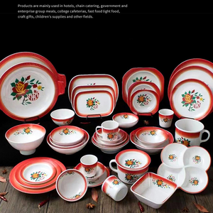 Double Happiness Durable Mélamine Retro Nostalgic Plate Dish Non toxique et lavable au lave-vaisselle pour les dîners commerciaux et les fêtes privées - Product Image 2