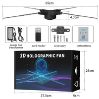 Noval 3d Effet Led Hologramme Ventilateur Haute Résolution 65cm APP Contrôle Épissage Wifi Affichage Holographique Led Holograma