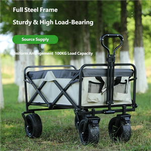 신형 야외 캠핑 접이식 소형 트레일러 <span class=keywords><strong>4</strong></span>륜 옥스포드 천 경량 다색 간단한 트롤리 - Product Image 4