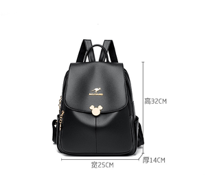 Mochila de cuero Pu personalizada de fabricante para mujer, de moda para chica adolescente bolso de hombro, mochilas escolares impermeables de alta calidad - Product Image 2