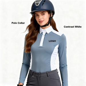 Chaleco airbag ecuestre único ARLAN para mujer, camisa polo ecuestre de manga larga, ropa ecuestre - Product Image 1