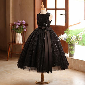 Vestido de Princesa Negro <span class=keywords><strong>para</strong></span> Niñas <span class=keywords><strong>y</strong></span> Adolescentes, Modelo S4133L, <span class=keywords><strong>para</strong></span> Coro de Violines, Actuaciones de <span class=keywords><strong>Piano</strong></span> <span class=keywords><strong>y</strong></span> Orquesta, <span class=keywords><strong>Bodas</strong></span> - Product Image 2