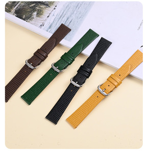 Bracelet de <span class=keywords><strong>montre</strong></span> en cuir véritable grain lézard multicolore pour femme, avec <span class=keywords><strong>boucle</strong></span> <span class=keywords><strong>ardillon</strong></span>, finesse 10, 12, 14, 16, 18, 20 mm - Product Image 2