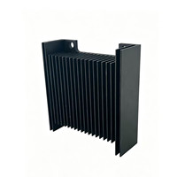 Boîtier de refroidissement vertical sans ventilateur en aluminium, dissipateur thermique extrudé noir anodisé pour mini serveur réseau