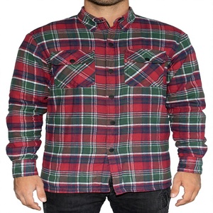 Chemises en Kevlar personnalisées de haute qualité pour moto, en flanelle à carreaux 100% coton, pour hommes - Product Image 1