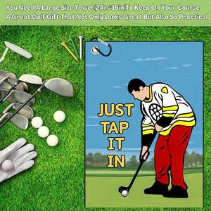 Toalla de Golf Personalizada con Estampado Divertido, Toalla de Golf Divertida para Bolsas de Golf con Clip, Regalo de Golf para Hombres, Esposo, Novio, Papá, Navidad - Product Image 6