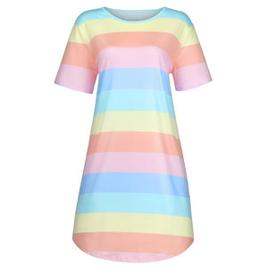 Pigiama Sexy abito <span class=keywords><strong>da</strong></span> <span class=keywords><strong>notte</strong></span> per donna camicia <span class=keywords><strong>da</strong></span> <span class=keywords><strong>notte</strong></span> a righe a maniche corte top larghi indumenti <span class=keywords><strong>da</strong></span> <span class=keywords><strong>notte</strong></span> per il tempo libero di <span class=keywords><strong>grandi</strong></span> dimensioni S-5XL - Product Image 6