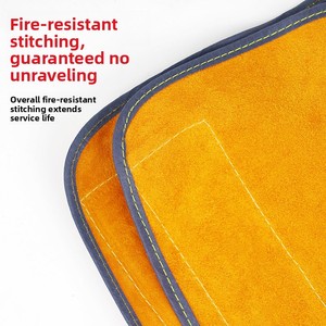 Protège-pieds <span class=keywords><strong>de</strong></span> <span class=keywords><strong>soudeur</strong></span> auto-adhésif en cuir <span class=keywords><strong>de</strong></span> vachette, résistant à l'usure, isolant thermique et anti-éclaboussures <span class=keywords><strong>de</strong></span> feu - Product Image 5