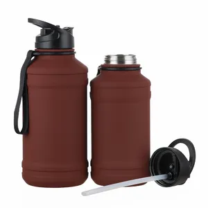 Custom Stainless Steel Water Jug Unisex Gallon and Half Gallon Sport Bottles for Travel and Gym Boiling Water Applicable