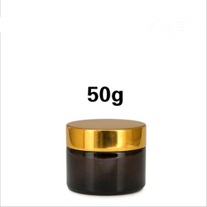 Vacío 5g10g 20G 30g 50g 100g ámbar mate negro tarro de vidrio al por mayor crema facial cuidado de la piel embalaje tarro vela tarro con tapa negra - Product Image 3