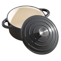 Vente en gros d'ustensiles de cuisine émaillés ronds personnalisés Ensemble de casseroles de cuisine en fonte pour four hollandais marmite à ragoût marmite à soupe