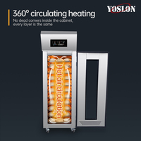 YOSLON Armoire de Fermentation Réfrigérée à 18 Plateaux, Température et Humidité Constantes, pour Boulangerie et Pains