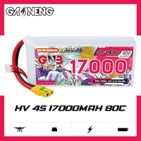 Batterie LiPo RC GNB GAONENG 4S 17000mAh 17AH 15.2V 80C XT90S HV LiHV Haute Tension pour Drones FPV Grande Échelle, Hélicoptères, Voitures et Bateaux RC