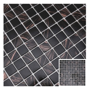Vente Flash : Mosaïque de Verre Gris et Noir Mixte Populaire pour Salle de Bain et Carreaux de Dosseret de <span class=keywords><strong>Cuisine</strong></span> - Product Image 1