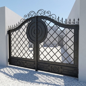 Portails <span class=keywords><strong>d</strong></span>'<span class=keywords><strong>entrée</strong></span> <span class=keywords><strong>en</strong></span> <span class=keywords><strong>fer</strong></span> forgé sur mesure, designs de portails métalliques simples, <span class=keywords><strong>porte</strong></span> de sécurité extérieure - Product Image 4