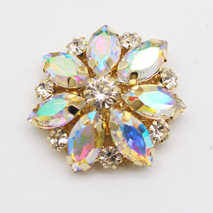 Nút Kim Cương Hợp Kim Lạ Mắt Nút Hình Tròn Đính Pha Lê Màu Sắc Nút Hình Hoa Kim Cương Giả - Product Image 5