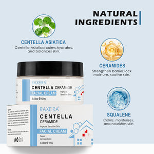 Crème à la Centella Asiatica et à la céramide en gros, 100g, avec les fonctions doubles de l'éclaircissement, de l'adoucissement de la peau et de la lutte contre les rides. - Product Image 4