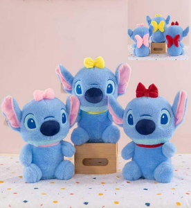 Peluche Disney Stitch 25 cm, jouet en peluche doux pour enfants, cadeau unisexe bleu avec nœud jaune - Product Image 3