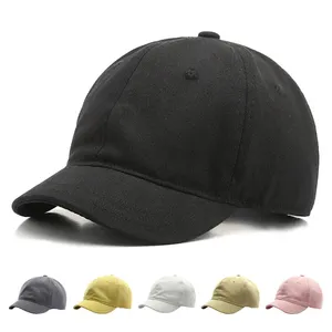 Toque macio fêmea outros chapéus do estilo Bordado Soft unstructed 6 painel Brimless Tampões de basebol personalizados Brimless curto da borda para mulheres