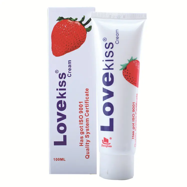 HOT KISS 100ml Lubricant Cream Strawberry Cream Sex Lube Body Massage Oil Lubricant for Anal Sex Grease Oral Vaginal Love Gel