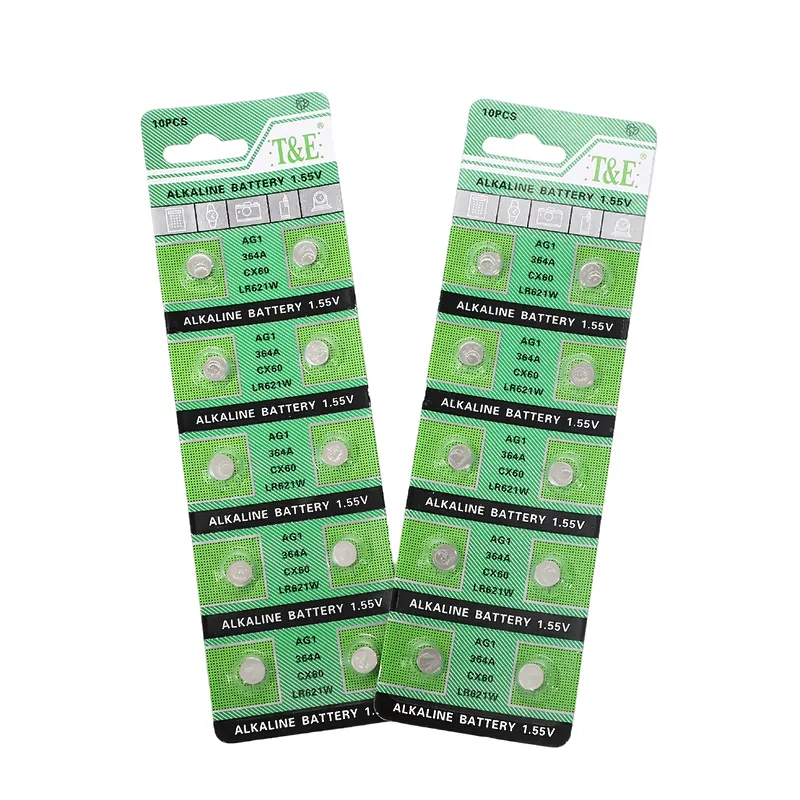 Best product T&E Battery AG1-LR621-36 T&E I 0%Hg 1.5v Alkaline button cell battery for Electronic clocks and watches toys