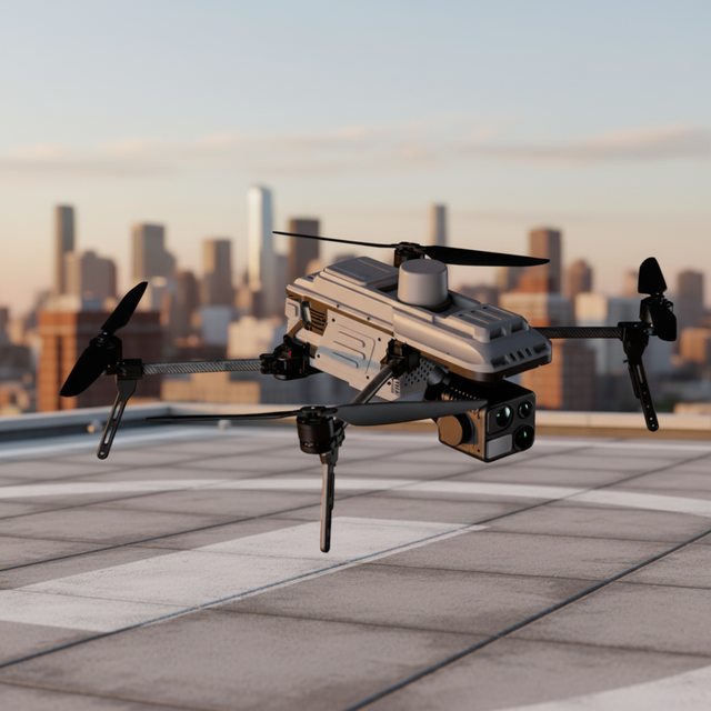 ZSDRONE EM-4T Carbon Fiber Drone with 300G Payload 25m/s Max Speed 2.4G/5.8G Transmission