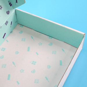 Logotipo personalizado y tamaño Caja de maquillaje Embalaje de regalo Premium Azul claro Reciclable Diseño plegable Ahorre costo de envío Caja de cosméticos - Product Image 3