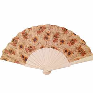 Abanico de Mano de Corcho Portugués Genuino de 23 cm, Ecológico y Vegano, para Artículos Promocionales y Fiestas - Product Image 2