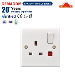 Enchufe <span class=keywords><strong>de</strong></span> Pared con Interruptor Estándar Británico <span class=keywords><strong>de</strong></span> 13A, Moderno, Duradero, Multifuncional, Blanco, con Luz <span class=keywords><strong>de</strong></span> Neón, Precio <span class=keywords><strong>de</strong></span> Fábrica - Product Image 1