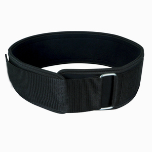 Correa de soporte para levantamiento de pesas, correa de nailon negro para gimnasio, Fitness, 4" - Product Image 4