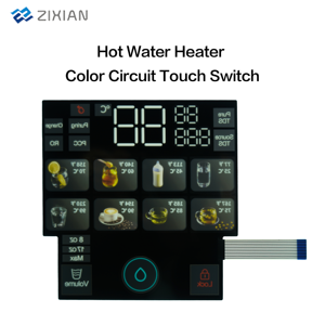 Panneau de clavier à membrane avec bouton tactile à circuit couleur personnalisé <span class=keywords><strong>pour</strong></span> machines à café et appareils électroménagers - Étanche - Product Image 2