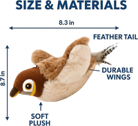 Vente en gros usine Nouveaux jouets pour chats interactifs intelligents, avec ailes battantes activées par le toucher, effet d'oiseau, rechargeables USB, pour l'exercice des animaux de compagnie
