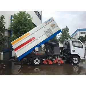 Mongolia Hot Sale Diesel Engine DFAC 4X2 5cbm Vacuum Street Sweeper Truck for Airport Cleaning