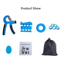 Kit de poignées de main ZHOYA, niveau de résistance réglable, exerceur de doigts de fitness, renforceur, entraîneur de pouce et de poignet en silicone multicolore