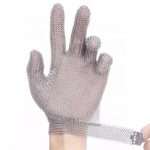 Gants de boucher de maille de courrier de chaîne d'acier inoxydable de catégorie comestible pour couper la viande - Product Image 1