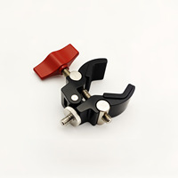 Nouvelle pince griffe de crabe en alliage d'aluminium, tête sphérique 17 mm, filetage universel 1/4 pouce, accessoire de fixation pour voiture, pour caméra de cyclisme, forme pois