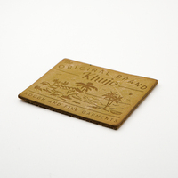 Étiquette en cuir rectangulaire personnalisée, vintage, 3D, gaufrée, découpée au laser, écologique, à coudre, patch en cuir PU rétro, aspect vieilli, étiquette de marque