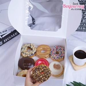 กล่องเค้กสีขาว2ปอนด์กล่องกว้างมาตรฐานคุณภาพ20/40FT วัสดุรีไซเคิลที่เป็นมิตรกับสิ่งแวดล้อมสำหรับของขวัญเบเกอรี่จัดส่งถึงแล้ว - Product Image 3