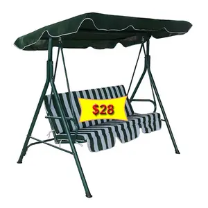 Купить товары балкон 3 Seater Металл для взрослых садового сарая патио садовый кресло качалка садовая мебель с подставкой для продажи