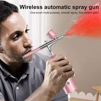 Pistolet pulvérisateur électrique multifonction 2024 avec kit aérographe et chargement USB pour usage extérieur et automobile, en acier inoxydable, pour maquillage et peinture