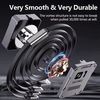 Câbles de charge rapide multi-appareils rétractables 3-en-1 USB 3.0 TPE Max 100W personnalisables avec logo Taipuxi pour cadeau