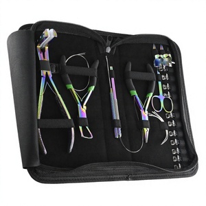 Wholesale Hair Extension Tools Multi Kit Hair Pulling <b>Hook</b> Tool Also Microbeads Crimping and Tape in Plier <b>clips</b> loop <b>hook</b> - Product Image 1