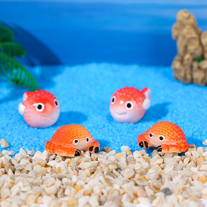 Figurines miniatures en résine d'animaux marins (crabe, poisson, requin) – Décoration artistique pour la maison – Ensemble de figurines artisanales - Product Image 2