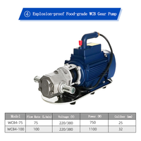 Pompe à engrenages industrielle antidéflagrante de qualité alimentaire QY 0,5 CV 30L/Min 220V/380V Fonctionnement silencieux Traitement efficace des aliments/produits chimiques