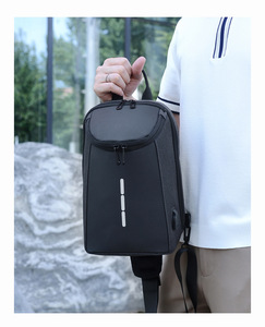 Nouveau Sac de Poitrine Antivol Grande Capacité pour Homme, Idéal Cyclisme, Affaires et Voyage, Design Bandoulière Unique - Product Image 4