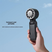 Ventilateur portable haute vitesse H03B avec batterie 2400 mAh, moteur sans balais, écran LED, vitesse réglable et pack de refroidissement par glace