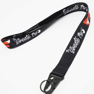 Streetwear Style Graffiti Print <b>Lanyard</b> with Black Tactical HK Clip Heavy Duty <b>Polyester</b> Neck Strap Keychain for Badge Holder - Product Image 3