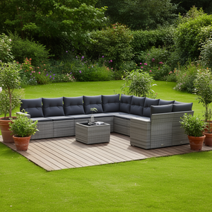 Grey Garden <b>Sofa</b> <b>Set</b> D0100X3X4DP Outdoor Rattan Contemporary Waterproof Furniture - Product Image 2